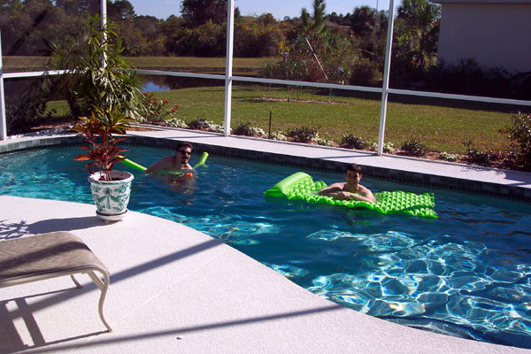 In the pool