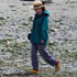 B on the beach